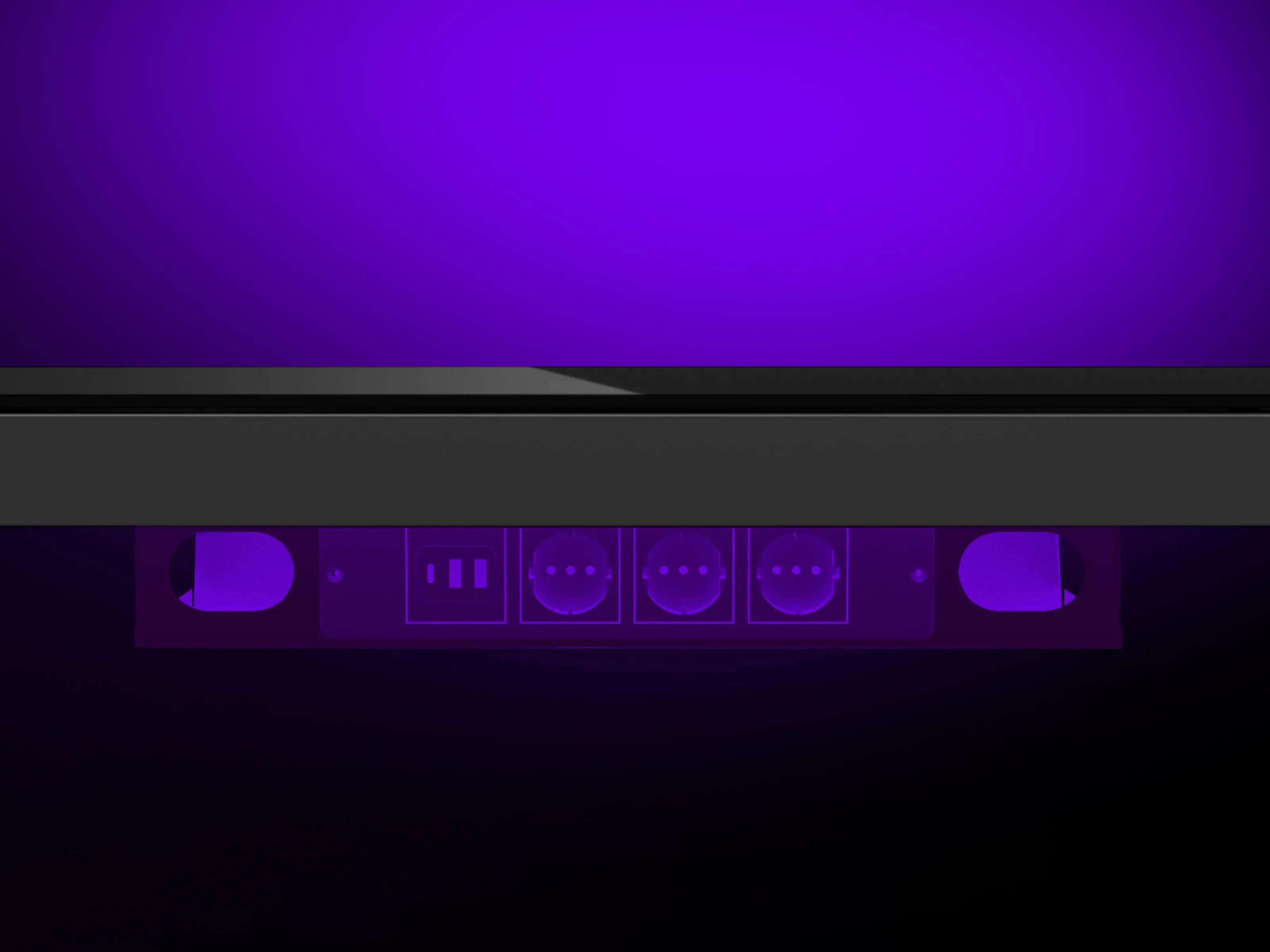 LORGAR ELITE DE90W RGB-belysning og kabelhåndtering