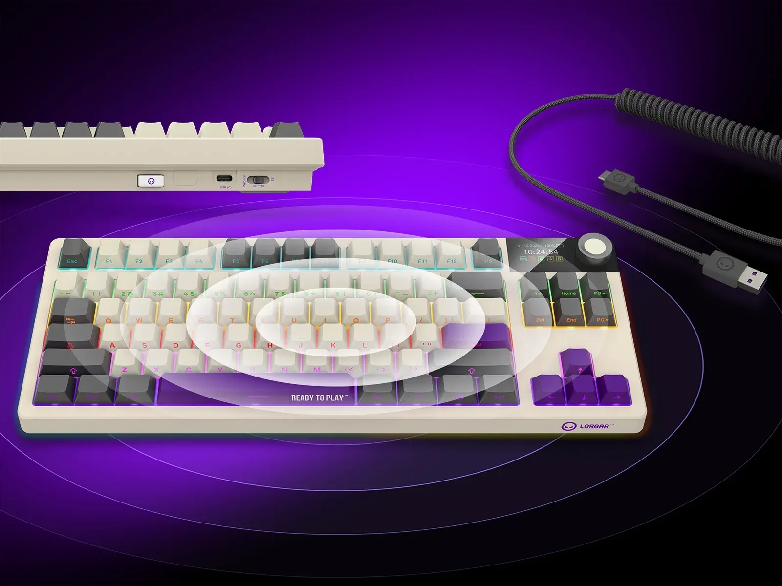 LORGAR KBP70TKLW PRO trådløst gaming-tastatur
