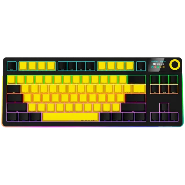 LORGAR KBP70TKLW PRO Gaming-Tastatur Gult