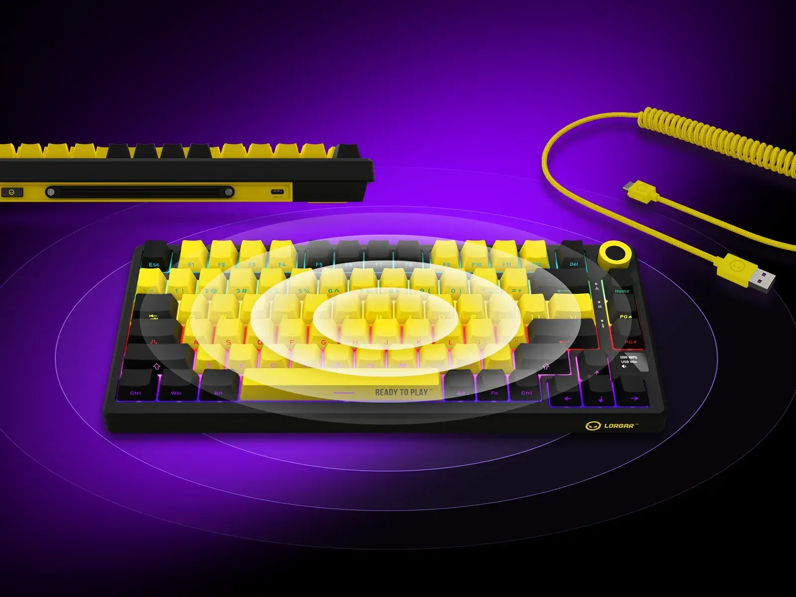 LORGAR KBP7075W PRO trådløst gaming-tastatur