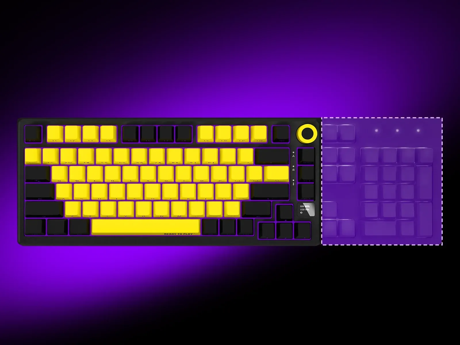 75 prosent layout på LORGAR KBP7075W PRO