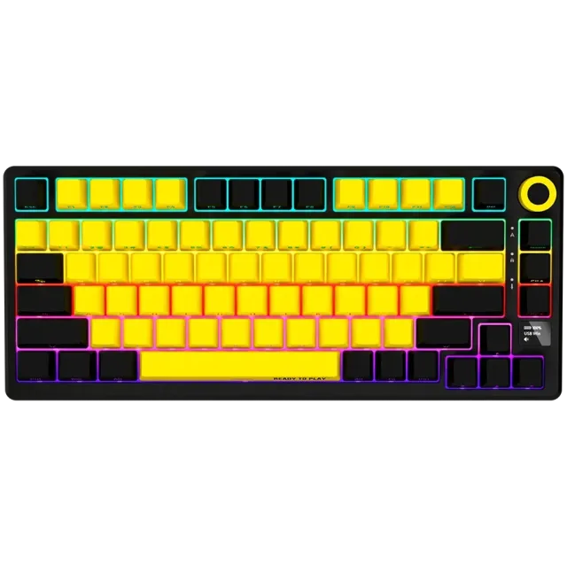 LORGAR KBP7075W PRO Gaming-Tastatur Gult