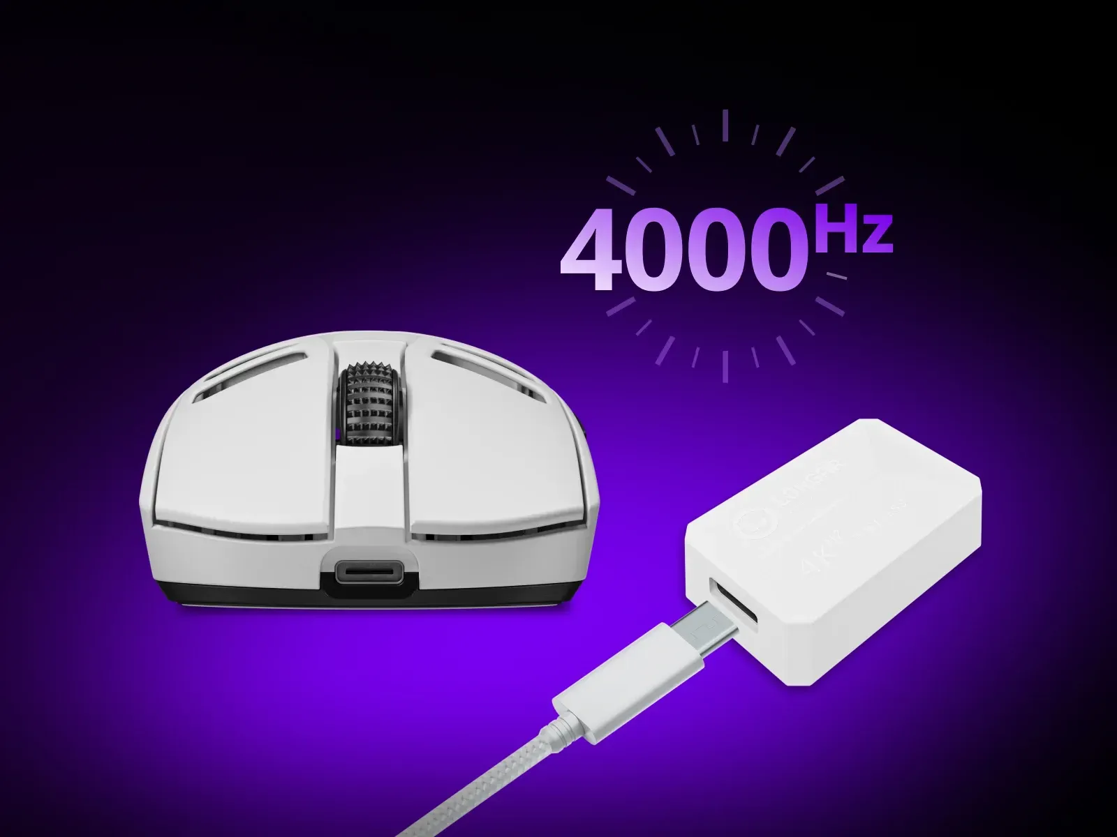 LORGAR MSE90W ELITE med 4000 Hz trådløs polling rate